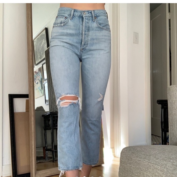 AGOLDE Riley Distressed Jeans - Picture 2 of 4